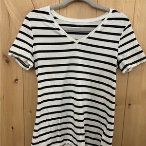 Striped V-Neck Women's Top